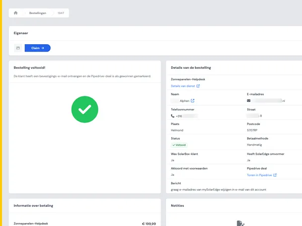 Van betaling naar actieve monitoring: de Zonnepanelen helpdesk in de Control Energy Portal